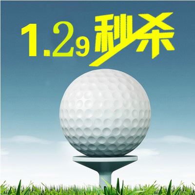 高尔夫球 【可印制】{ms}1.29元 zp全新高尔夫空白球 双层球礼品球 专用