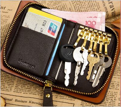 卡包/名片包 韩版男女士zp钥匙包 gd新款 多功能拉链锁匙包卡包零钱包