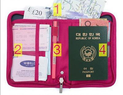 卡包/名片包 时尚韩版精美尼龙护照包旅行收纳钱包卡包机票证件包一件代发