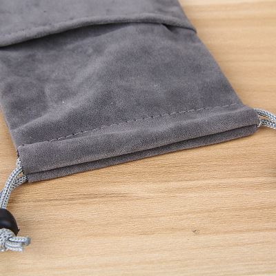 6月推荐 厂家批发来图定制 多功能绒布袋多功能小口袋 黑色小吊钟印花