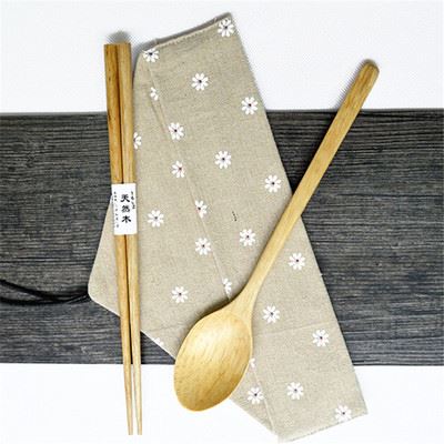 棉帆布袋 和风布袋 便携式筷子勺子餐具套装布袋收纳袋 棉亚麻束口袋批发