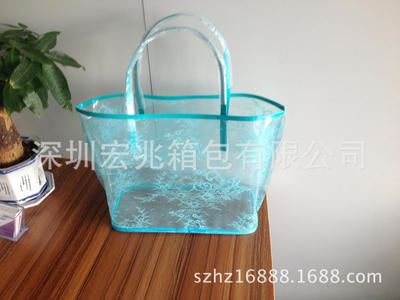蕾丝化妆包 深圳宏兆厂家直销时尚 防水蕾丝透明袋,亮丽蕾丝PVC袋