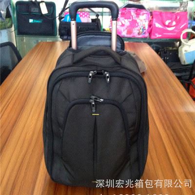 休闲运动包 厂家直销2015新款二用双肩拉杆背包 时尚旅行拉杆包 拉杆电脑包