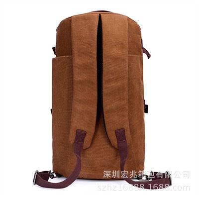 旅行袋 厂家直销韩版帆布包 手提斜挎旅行包 桶形背包