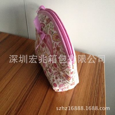 化妆包 厂家供应半圆形 化妆包 布艺化妆包 布艺晚宴包 化妆包 新款原始图片2