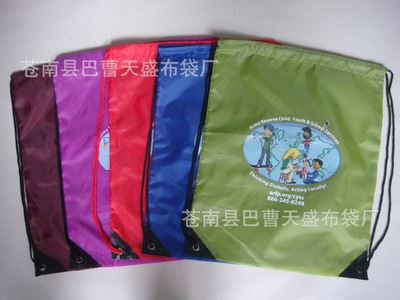 束口袋 供应印字190T 210T尼龙包装袋 拉绳涤纶包装袋