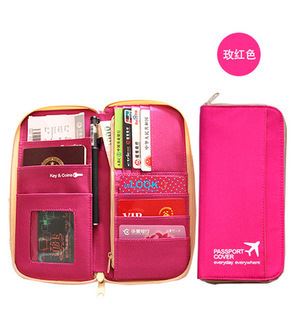 钱包/证件袋/钥匙包/护照包 M square韩版新款旅行多功能护照包 时尚长款钱包证件包票夹批发