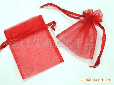 束口袋 厂家专业生产礼品欧根纱袋 包装束口欧根纱袋