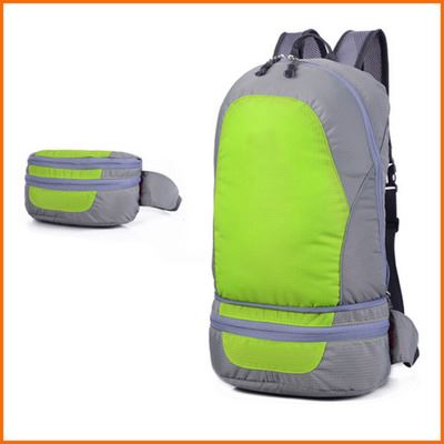 热销产品 防水尼龙可折便携式叠MCM双肩包男女士 登山两用腰包 休闲背包