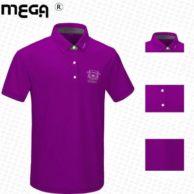 高尔夫服装 mega高尔夫球服装短袖t恤男款户外运动休闲polo衫男士排汗透气服