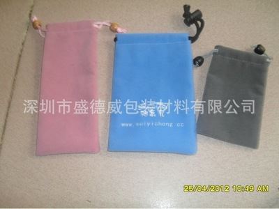 绒布袋 厂家生产供应 手机绒布袋 移动电源布袋 优质绒布袋 定制束口袋原始图片2
