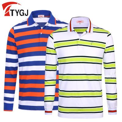 高尔夫服装 TTYGJ新款 高尔夫服装 男士秋季舒适纯棉长袖T恤POLO衫 Golf球服