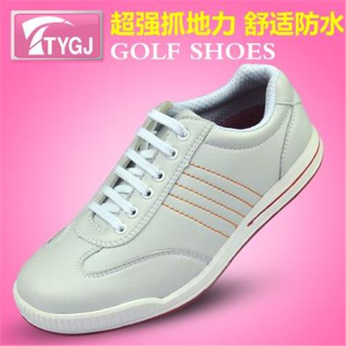 高尔夫球鞋 xx！TYGJ 高尔夫球鞋 女士 Golf运动休闲鞋 固定钉 浅灰色