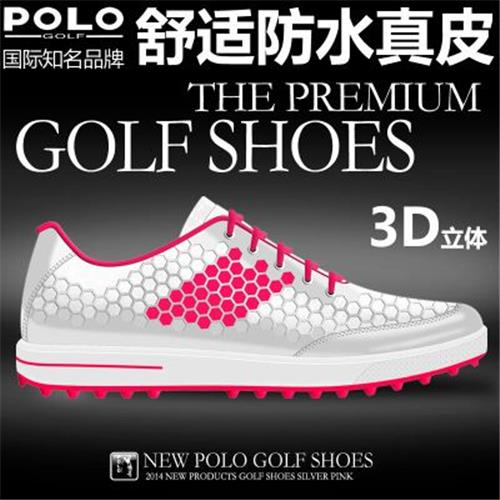 高尔夫球鞋 xxpolo golf 新款 高尔夫球鞋 女士运动鞋 3D打印鞋面 防水透气