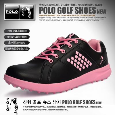 高尔夫球鞋 zppolo golf 新款 高尔夫球鞋 女士 固定钉运动鞋子 防水 舒适