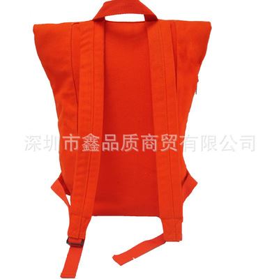 背包专区 韩国新款潮流背包 帆布双肩包 橙色学生书包  工厂批发