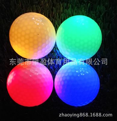 高尔夫球 厂家直销高尔夫LED发光球 闪光球 双层练习球，加印LOGO 现货原始图片3