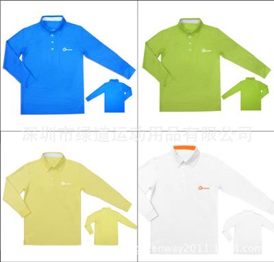 高尔夫服装  高尔夫长袖T恤，具有吸湿、快干、柔软、丝滑，微弹不变形功能
