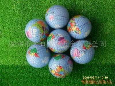 高尔夫球 特卖耐迪高尔夫地球仪花样贴纸球 高尔夫专业生产厂家直销