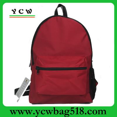 背包 深圳厂家 订做2015年新款书包 双肩红色书包 简单大气 可加LOGO