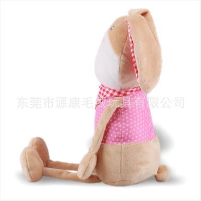 YK14其它促销玩具 听风系列之听风兔 可爱格子围巾毛绒兔 源康玩具厂创意设计