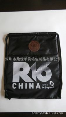 涤纶布袋 210D全版印刷，运动员束口背袋，抽绳袋