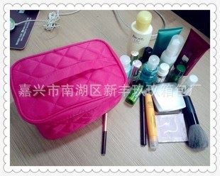 化妆包 韩版经典女包菱格专业化妆包大容量手提化妆包生产定制加工