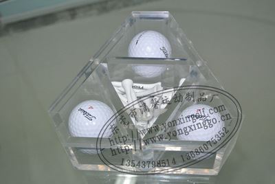 高尔夫其它配件 批发高尔夫球水晶礼盒 高尔夫水晶盒套装 高尔夫水晶盒摆件原始图片2