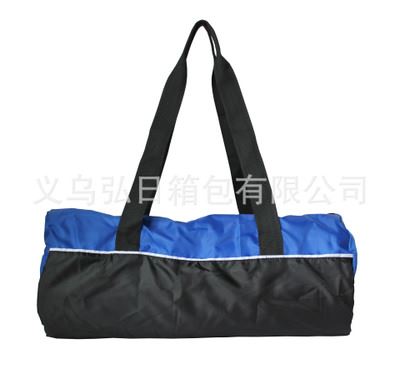 弘日旅行包 厂家供应 轻便易携折叠圆筒运动包 运动手提旅行袋 小批量