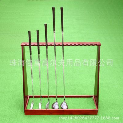 练习杆 球杆架 高尔夫球杆架 18支装实木球杆架 红木推杆展示架 球杆放置架子原始图片3