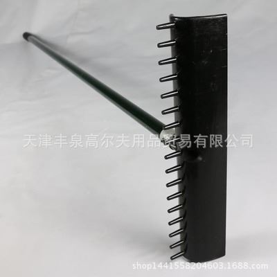 高尔夫球场球道用品 高尔夫球场用品 高尔夫沙耙 高密度塑料17齿 玻璃纤维柄