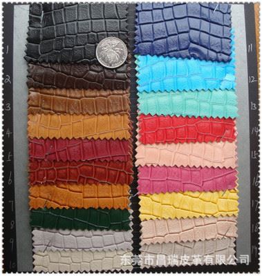 PU皮革 CR028-2379规则鳄鱼纹起毛布pu革 蛇纹系列PU皮革原始图片3