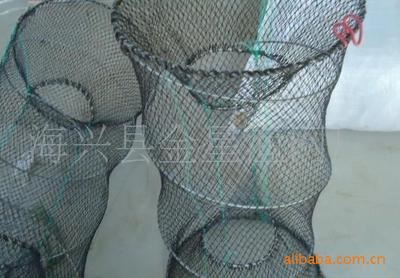 弹簧笼类 30*60公分 优质鱼网笼 捕鱼笼 折叠弹簧笼 捕黄蟮鱼笼 网具制造商