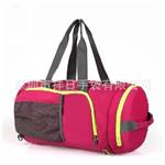 旅行包、旅行袋 2016新款女包涤纶折叠手提旅行包行李袋多功能折叠旅行圆筒袋出口