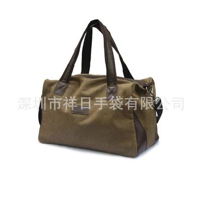 旅行包、旅行袋 工厂直销新爆款复古经典款褐色旅行袋手提旅行包大容量旅游手提包