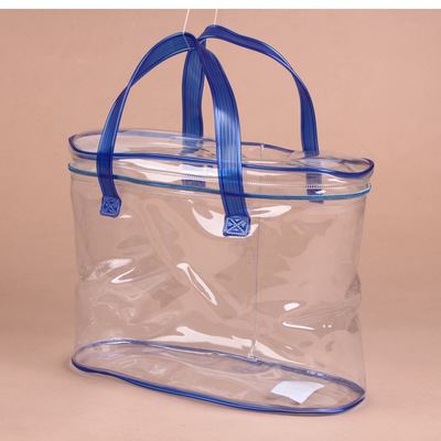 PVC胶袋系列 现货tj PVC手提防水袋子 PVC化妆品包装拉链袋 PVC车缝塑料袋