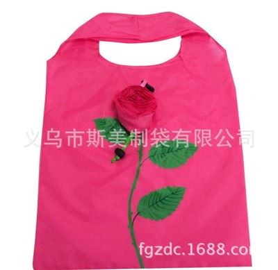 热销现货产品 环保袋批发厂家 定做各种款式折叠购物袋 精美玫瑰花节日礼品