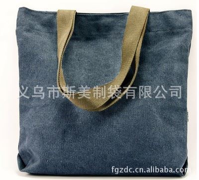棉布、帆布袋 韩版女士帆布购物包 便携式手提购物包袋 日系外贸原单 新款潮流