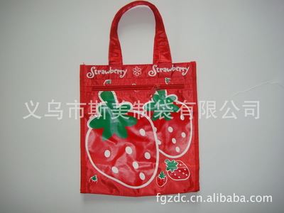 牛津手提包 新款草莓立体购物包批发 彩印草莓购物袋 儿童卡通防水便当包包