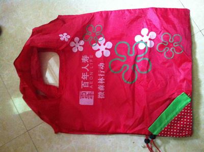 草莓袋水果造型系列购物袋 专业生产涤纶/尼龙草莓袋水果类折叠购物袋　做工精细　货期准时