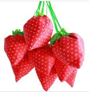 草莓袋水果造型系列购物袋 草莓折叠购物袋环保袋广告礼品袋背心袋尼龙布袋
