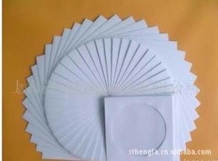 现货批发 供应出口100克白色CD纸袋 paper cd sleeve 无折口CD纸袋