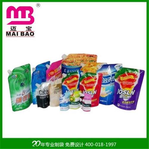 爆款热销 深圳产业带生产 自立吸嘴食品袋 洗衣液包装塑料袋