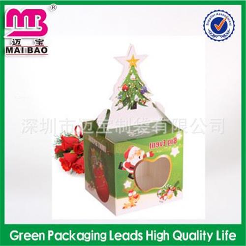 纸  盒 圣诞礼品苹果盒开窗纸盒白卡纸彩印彩色印刷250g苹果礼品纸盒