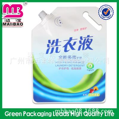 复合吸嘴袋 深圳厂家生产洗衣液自立袋/高强度液体自立吸嘴袋/配比洗衣液袋