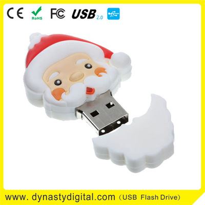 未分组1 Santa Claus Flash Disk 圣诞老人头U盘 节日装饰优盘 礼品u盘
