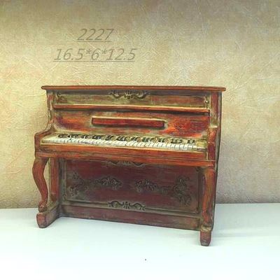 树脂工艺品 复古怀旧树脂钢琴