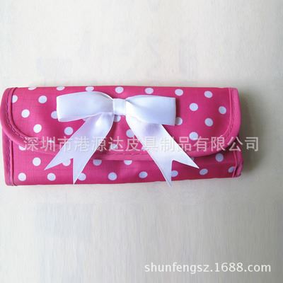 箱、包、夹 厂家专业定做 韩版手拿化妆刷包 蝴蝶结可爱小巧化妆刷包可印LOGO