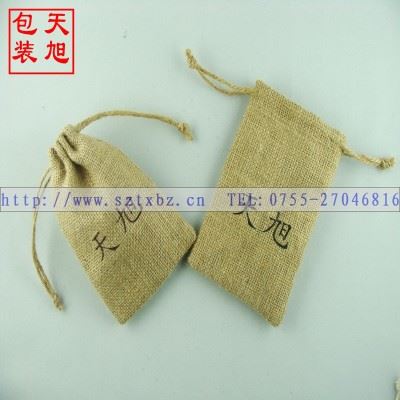 麻布袋 厂家生产 棉绳束口粗亚麻袋 印刷黄麻布袋 棉麻布包装袋 定做规格原始图片2