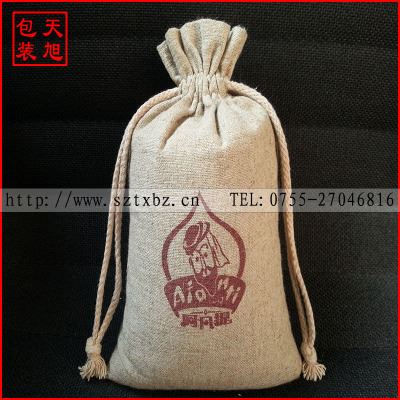 麻布袋 定制生产红枣核桃礼品麻布袋 干果食品包装麻布袋 束口抽绳麻布袋